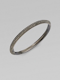 EXCLUSIVELY AT SAKS. Sparkling crystals with a subtle dark cast are hand-set within an antiqued hinged bangle. Crystal Antiqued silvertone Diameter, about 2¼ Push-lock clasp Imported EXCLUSIVELY AT SAKS. Sparkling crystals with a subtle dark cast are hand-set within an antiqued hinged bangle. Crystal Antiqued silvertone Diameter, about 2¼ Push-lock clasp Imported