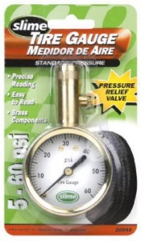 Slime 20049 Lage Face Dial Tire Gauge 5-60 PSI Slime 20049 Lage Face Dial Tire Gauge 5-60 PSI