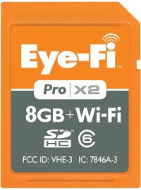 Eye-Fi Pro X2 8 GB Class 6 SDHC Wireless Flash Memory Card EYE-FI-8PC Eye-Fi Pro X2 8 GB Class 6 SDHC Wireless Flash Memory Card EYE-FI-8PC