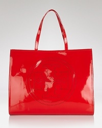 Statement style proves every day easy with this top handle tote from Tory Burch. Ideal for the busiest of days (or short stays,) it's roomy interior and interior pockets are so ready to carry on. Statement style proves every day easy with this top handle tote from Tory Burch. Ideal for the busiest of days (or short stays,) it's roomy interior and interior pockets are so ready to carry on.