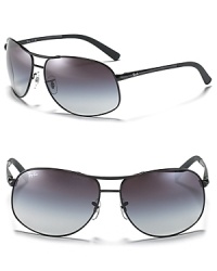 A sleek design and legendary heritage make Ray-Ban aviators sunny day essentials. A sleek design and legendary heritage make Ray-Ban aviators sunny day essentials.