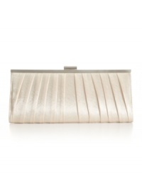 Effortless elegance is what this Style&co. clutch is all about. Pretty pleating and a soft satin grace this bag for a perfectly polished look. Effortless elegance is what this Style&co. clutch is all about. Pretty pleating and a soft satin grace this bag for a perfectly polished look.