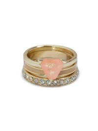 GUESS Gold-Tone and Silver Ring Set, POP COLOR (7) GUESS Gold-Tone and Silver Ring Set, POP COLOR (7)