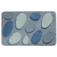 InterDesign Pebblez 34-Inch by 21-Inch Rug, Blue InterDesign Pebblez 34-Inch by 21-Inch Rug, Blue