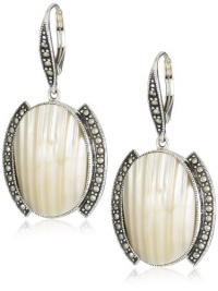 Judith Jack Pearl Moon Sterling Silver, Swarovski Marcasite and Osmena Pearl Drop Earrings Judith Jack Pearl Moon Sterling Silver, Swarovski Marcasite and Osmena Pearl Drop Earrings