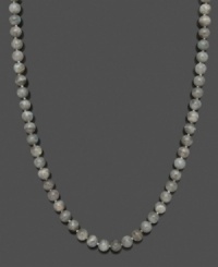 Polish your look with versatile color. Necklace features graduated, grey labradorite beads (8-9 mm) and a 14k gold clasp. Approximate length: 18 inches. Polish your look with versatile color. Necklace features graduated, grey labradorite beads (8-9 mm) and a 14k gold clasp. Approximate length: 18 inches.