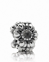 Birthstone accents add a personal touch to PANDORA's floral charm. Birthstone accents add a personal touch to PANDORA's floral charm.