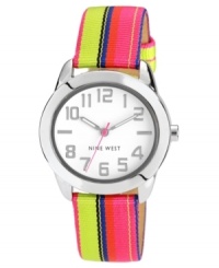 Make time for play with this colorful watch from Nine West. Make time for play with this colorful watch from Nine West.