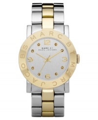 Marc by Marc Jacobs shows a gold streak with this handsome Amy collection timepiece. Marc by Marc Jacobs shows a gold streak with this handsome Amy collection timepiece.