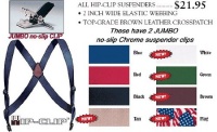 Holdup Hip-clip 2 Wide Trucker Style Suspenders Holdup Hip-clip 2 Wide Trucker Style Suspenders