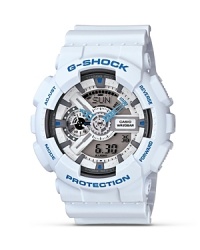 Designed for maximum performance and style, this digital watch from G-Shock - with a 200 meter water resistance, stopwatch, and multiple alarms - has the look you want and the features you need. Designed for maximum performance and style, this digital watch from G-Shock - with a 200 meter water resistance, stopwatch, and multiple alarms - has the look you want and the features you need.