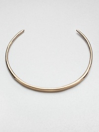From the Miss Havisham Collection. Hard to imagine a simpler design than this slender open collar of polished goldtone, an elegant accent to a little black dress and so much else.Rose goldtoneLength, about 14Imported From the Miss Havisham Collection. Hard to imagine a simpler design than this slender open collar of polished goldtone, an elegant accent to a little black dress and so much else.Rose goldtoneLength, about 14Imported