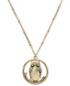 Give a hoot about modern fashion with this pendant necklace from Fossil. Features a coin pendant with cut-out owl detail. Crafted in gold tone mixed metal. Approximate length: 21 inches + 2-inch extender. Approximate drop: 1-1/2 inches.