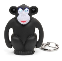 Kikkerland KRL14TC Monkey LED Keychain with Sound Kikkerland KRL14TC Monkey LED Keychain with Sound