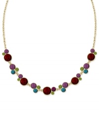 Stylish stones give this necklace from 2028 an uplifting sensibility. The necklace, crafted from gold-tone mixed metal, has glass accents that evoke the joy of springtime. Approximate adjustable length: 16 inches + 3-inch extender. Stylish stones give this necklace from 2028 an uplifting sensibility. The necklace, crafted from gold-tone mixed metal, has glass accents that evoke the joy of springtime. Approximate adjustable length: 16 inches + 3-inch extender.