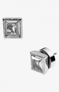 Michael Kors Square Cubic Zirconia Stud Earrings - Silver