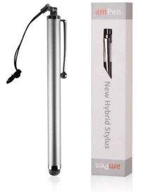amPen New Hybrid Stylus for iPad 3, iPad 4, iPad Mini, iPhone 4s, iPhone 5, Nexus 7, Galaxy S 3 (Silver) amPen New Hybrid Stylus for iPad 3, iPad 4, iPad Mini, iPhone 4s, iPhone 5, Nexus 7, Galaxy S 3 (Silver)
