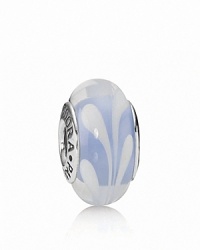 A painterly swirl on this murano glass charm lends free-spirited style to your bracelet. Logo-engraved sterling silver trim displays the PANDORA signature. A painterly swirl on this murano glass charm lends free-spirited style to your bracelet. Logo-engraved sterling silver trim displays the PANDORA signature.