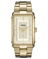 An impeccably designed dress watch from Fossil with the classic look of golden steel. An impeccably designed dress watch from Fossil with the classic look of golden steel.