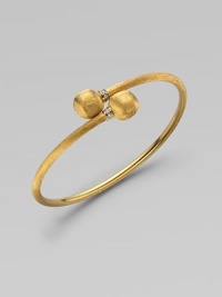 A hint of diamonds lend luxury to this elegantly minimal design of brushed 18k yellow gold.Diamonds, 0.06 tcw 18k yellow gold Diameter, about 2¼ Made in Italy A hint of diamonds lend luxury to this elegantly minimal design of brushed 18k yellow gold.Diamonds, 0.06 tcw 18k yellow gold Diameter, about 2¼ Made in Italy