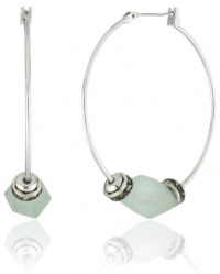 Kenneth Cole New York Urban Sea Glass Faceted Bead Hoop Earrings Kenneth Cole New York Urban Sea Glass Faceted Bead Hoop Earrings