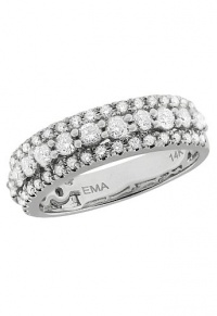 Effy Jewlery 14K White Gold Diamond Band, .95 TCW Ring size 7 Effy Jewlery 14K White Gold Diamond Band, .95 TCW Ring size 7