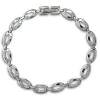 Stainless Steel Open Link Women's Bracelet. 7 Inches. Stainless Steel Open Link Women's Bracelet. 7 Inches.