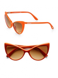 Retro-inspired, acetate frames in a cat's-eye design with signature T logo temples. Available in orange with gradient brown lens.Signature T logo temples100% UV protectionMade in Italy Retro-inspired, acetate frames in a cat's-eye design with signature T logo temples. Available in orange with gradient brown lens.Signature T logo temples100% UV protectionMade in Italy