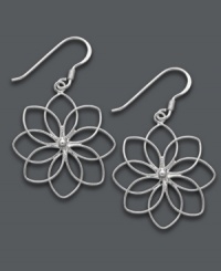 Dainty by design. This breezy, Unwritten style features overlapping petals in a chic, floral shape. Crafted in sterling silver. Approximate drop: 1-1/2 inches. Dainty by design. This breezy, Unwritten style features overlapping petals in a chic, floral shape. Crafted in sterling silver. Approximate drop: 1-1/2 inches.