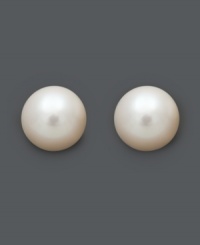 Versatile studs create a polished look of elegance. Belle de Mer's sophisticated earrings feature a 14k white gold post setting holding a cultured freshwater pearl (5-1/2-6 mm). Approximate diameter: 1/2 inch. Versatile studs create a polished look of elegance. Belle de Mer's sophisticated earrings feature a 14k white gold post setting holding a cultured freshwater pearl (5-1/2-6 mm). Approximate diameter: 1/2 inch.