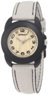 Sprout Women's ST/1033BKBKKH Khaki Organic Cotton Strap Bamboo Dial Eco-Friendly Watch Sprout Women's ST/1033BKBKKH Khaki Organic Cotton Strap Bamboo Dial Eco-Friendly Watch