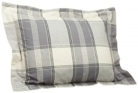 Pinzon 160-Gram Yarn-Dyed Flannel Standard Sham, Gray Plaid Pinzon 160-Gram Yarn-Dyed Flannel Standard Sham, Gray Plaid