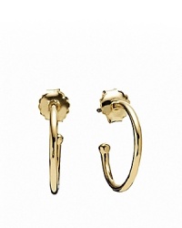 In smooth 14K gold, PANDORA's small hoop earrings await your favorite charms. In smooth 14K gold, PANDORA's small hoop earrings await your favorite charms.