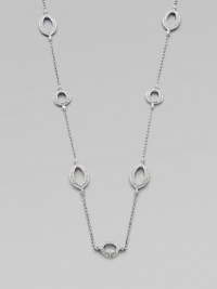EXCLUSIVELY AT SAKS. An elegant style featuring pointed oval stations accented with brilliant pavé crystals on a delicate link chain. CrystalsRhodium-plated brassLength, about 32Lobster clasp closureImported EXCLUSIVELY AT SAKS. An elegant style featuring pointed oval stations accented with brilliant pavé crystals on a delicate link chain. CrystalsRhodium-plated brassLength, about 32Lobster clasp closureImported