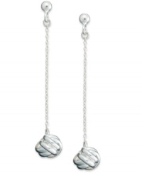 Stylish and symbolic. Giani Bernini's pretty drop earrings feature a love knot design set in sterling silver. Approximate drop: 2 inches. Stylish and symbolic. Giani Bernini's pretty drop earrings feature a love knot design set in sterling silver. Approximate drop: 2 inches.