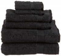 Superior Egyptian Cotton 6 Piece Towel Set, Black Superior Egyptian Cotton 6 Piece Towel Set, Black