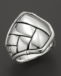 Inspired by the bamboo plant, this sterling silver ring is at once bold and delicate. Inspired by the bamboo plant, this sterling silver ring is at once bold and delicate.