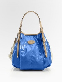EXCLUSIVELY ONLINE AT SAKS.COM. Crafted in coated canvas and trimmed with fine leather, this roomy shape brings vibrant color to a classic accessory.Adjustable, double top handles, 6-9 drop Removable, adjustable shoulder strap, 12-16 drop Top snap closure Protective metal feet One inside zip pocket Two center compartments Fully lined 14W X 12H X 9D Made in Italy EXCLUSIVELY ONLINE AT SAKS.COM. Crafted in coated canvas and trimmed with fine leather, this roomy shape brings vibrant color to a classic accessory.Adjustable, double top handles, 6-9 drop Removable, adjustable shoulder strap, 12-16 drop Top snap closure Protective metal feet One inside zip pocket Two center compartments Fully lined 14W X 12H X 9D Made in Italy