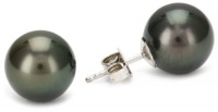 TARA Pearls Tahitian 10X11mm 18 Karat White Gold Stud Earrings TARA Pearls Tahitian 10X11mm 18 Karat White Gold Stud Earrings