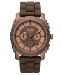Rich tones envelop this chronograph watch from Fossil's Machine collection. An everyday accessory for the man who craves a change of pace. Rich tones envelop this chronograph watch from Fossil's Machine collection. An everyday accessory for the man who craves a change of pace.