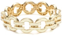 Anne Klein Union Square Gold-Tone Ivory Enamel Stretch Bangle Bracelet Anne Klein Union Square Gold-Tone Ivory Enamel Stretch Bangle Bracelet
