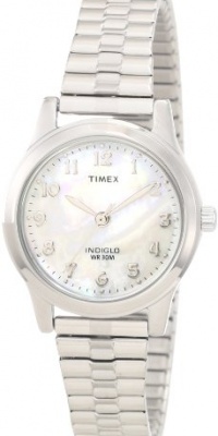 Timex Women's T2M826 Elevated Classics Dress Silver-Tone Stainless Steel Expansion Band Watch Timex Women's T2M826 Elevated Classics Dress Silver-Tone Stainless Steel Expansion Band Watch