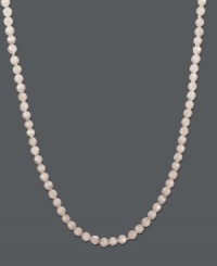 Fifty inches of pretty pink polish. Wrap this endless strand of rose quartz beads (126 ct. t.w.) for a sweet, layered look. Approximate length: 50 inches.