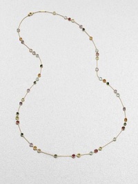 From the Mini Jaipur Collection. A colorful strand of semi-precious, faceted stations set in hand-engraved 18k gold. May include amethyst, light amethyst, green amethyst, iolite, garnet, green garnet, orange garnet, tourmalines, citrine, lemon citrine, peridot, pink quartz, smoky quartz and topazLength, about 36Lobster clasp closureMade in ItalyPlease note: Stones may vary. From the Mini Jaipur Collection. A colorful strand of semi-precious, faceted stations set in hand-engraved 18k gold. May include amethyst, light amethyst, green amethyst, iolite, garnet, green garnet, orange garnet, tourmalines, citrine, lemon citrine, peridot, pink quartz, smoky quartz and topazLength, about 36Lobster clasp closureMade in ItalyPlease note: Stones may vary.