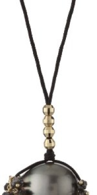 Mizuki 14k South Sea Pearl Necklace with Black Rough Diamond Fringe, 26 Mizuki 14k South Sea Pearl Necklace with Black Rough Diamond Fringe, 26