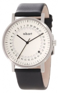 a.b. art Men's O101 Series O Stainless Steel Swiss Quartz Silver Dial and Leather Strap Watch a.b. art Men's O101 Series O Stainless Steel Swiss Quartz Silver Dial and Leather Strap Watch