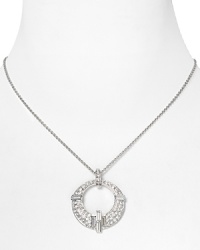 Write your own love story with this pendant necklace from Carolee, accented by crystal pave stones. It's a striking way to symbolize now and forever. Write your own love story with this pendant necklace from Carolee, accented by crystal pave stones. It's a striking way to symbolize now and forever.