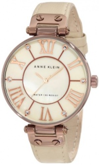 Anne Klein Women's 10/9919BMTN Rosegold-Tone Tan Leather Strap Watch Anne Klein Women's 10/9919BMTN Rosegold-Tone Tan Leather Strap Watch