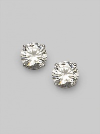 EXCLUSIVELY AT SAKS. The definitive must-have piece in a jewelry collection designed with sparkling cubic zirconia.Cubic zirconia Rhodium plated sterling silver Diameter, about ¼ Post and clutch backs Imported EXCLUSIVELY AT SAKS. The definitive must-have piece in a jewelry collection designed with sparkling cubic zirconia.Cubic zirconia Rhodium plated sterling silver Diameter, about ¼ Post and clutch backs Imported