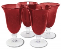 Artland Iris Footed Ice Tea, 18-Ounce, Ruby, Set of 4 Artland Iris Footed Ice Tea, 18-Ounce, Ruby, Set of 4
